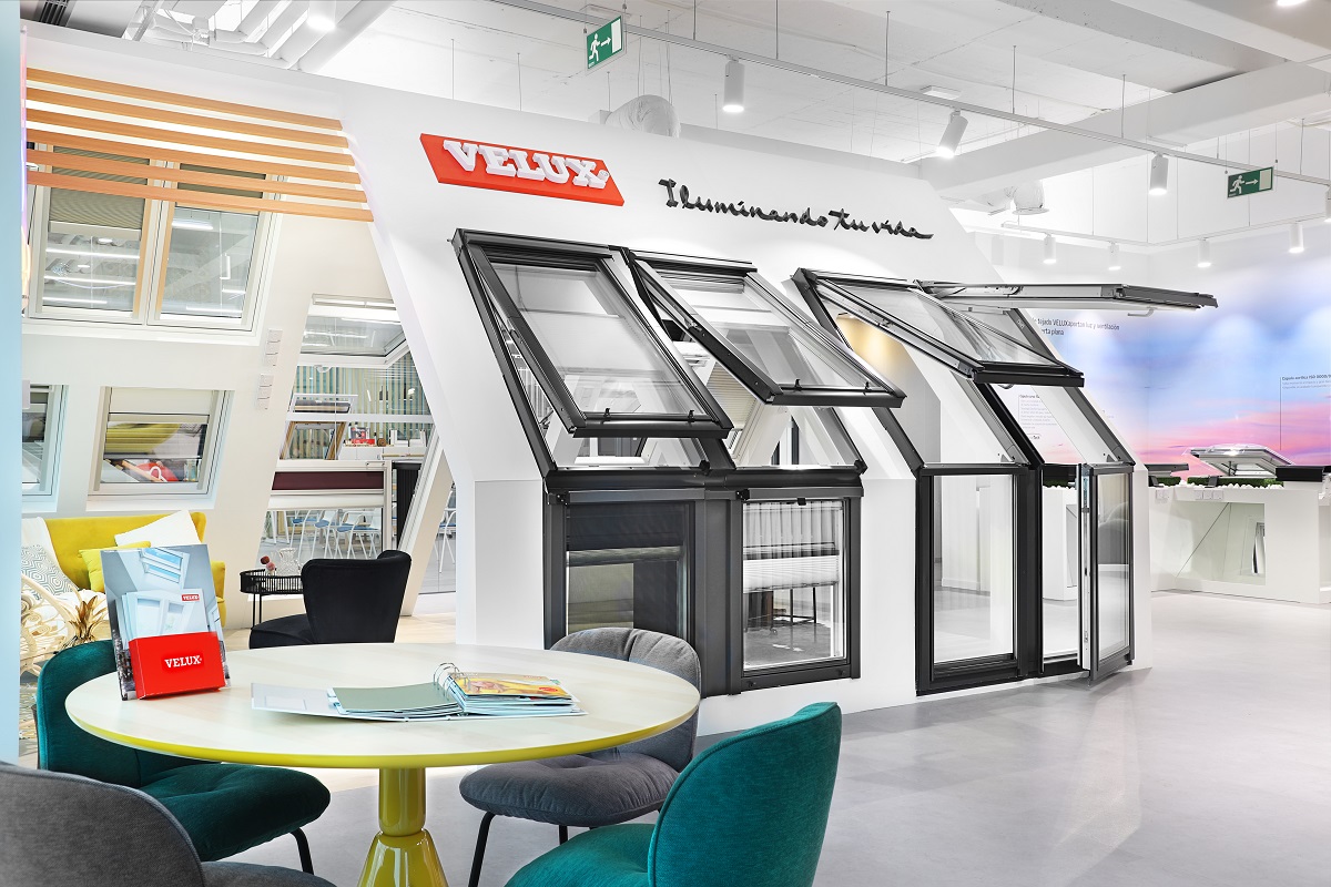 Vista de la sala de exposición de VELUX